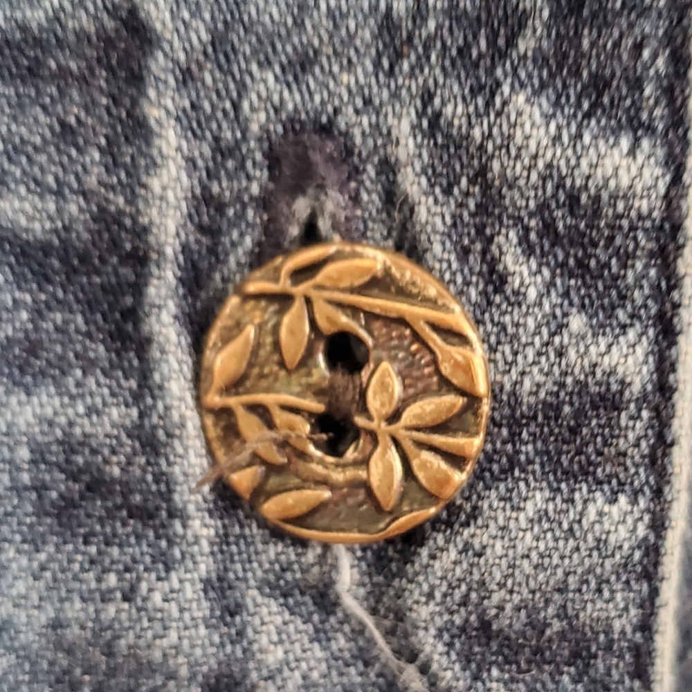 90s Vintage Cabela's Denim Mini Dress | Sleeveless Long Jean Tunic Vest - Picture 7 of 8